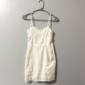A white XS embroidered dress from Aeropostal. Never worn. neutral and versatile